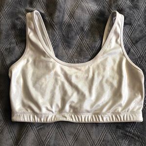 PINK VS: Silver Shiny Sports Bra